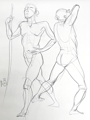 male life drawing model